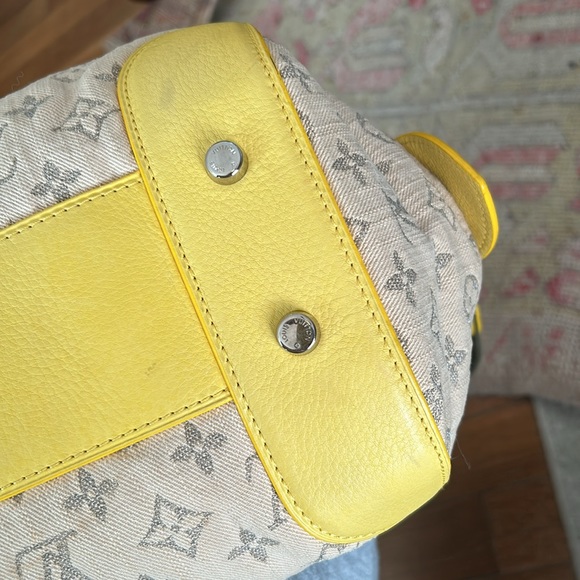 Louis Vuitton Denim taupe / yellow /olive east west bag - Picture 14 of 15
